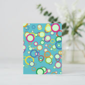 Farbige Kreise Postkarte (Stehend Vorderseite)