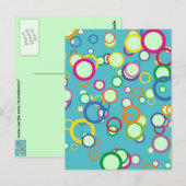 Farbige Kreise Postkarte (Vorne/Hinten)
