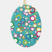 Farbige Kreise Rainbow Ornament (Hinten)