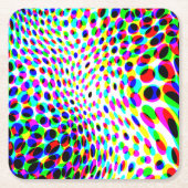 Farbige Kreise Rechteckiger Pappuntersetzer (Vorderseite)