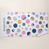 Farbige Kreise Strandtuch (Vorderseite)