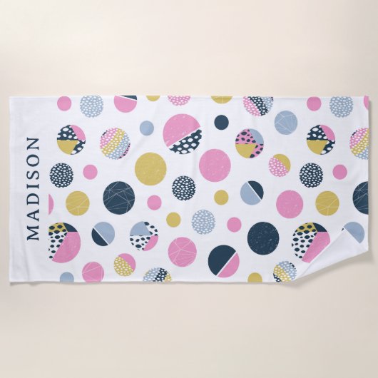 Farbige Kreise Strandtuch (Vorderseite)