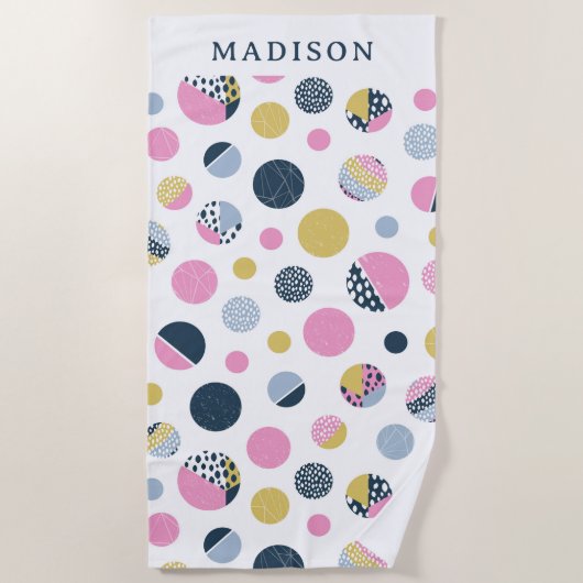 Farbige Kreise Strandtuch (Vorderseite)