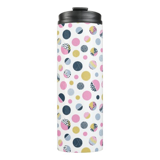 Farbige Kreise Thermosbecher (Vorderseite)