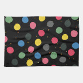 Farbige Kreise und Goldpolka-Punkte Küchentuch (Horizontal)