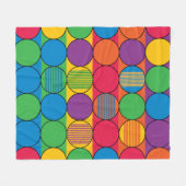 Farbige Kreise und Streifen Fleecedecke (Vorderseite (Horizontal))
