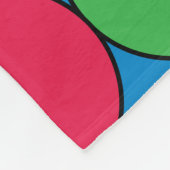 Farbige Kreise und Streifen Fleecedecke (Ecke)