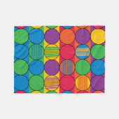 Farbige Kreise und Streifen Fleecedecke (Vorderseite (Horizontal))