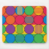 Farbige Kreise und Streifen Mousepad (Vorne)