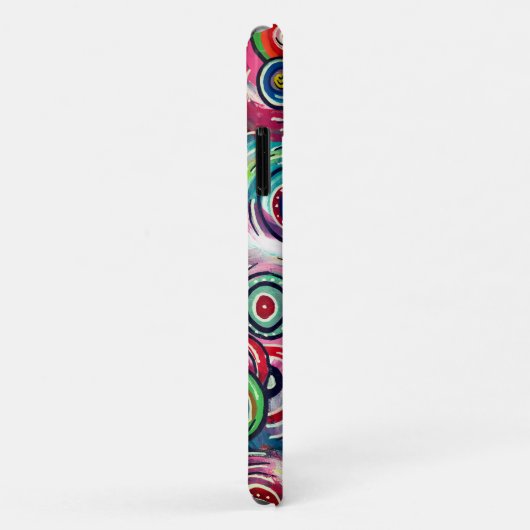 Farbige Kreise und Wirbel Originelle Abstrakte Kun Case-Mate iPhone Hülle (Hinten/Rechts)