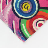 Farbige Kreise und Wirbel Originelle Abstrakte Kun Fleecedecke (Ecke)
