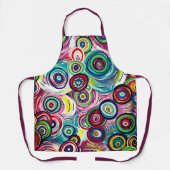 Farbige Kreise und Wirbel Originelle Abstrakte Kun Schürze (Vorderseite)