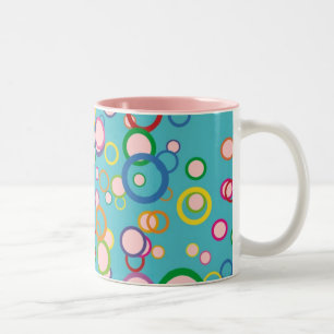 Farbige Kreise Zweifarbige Tasse