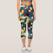 Farbige Kreisform Capri Leggings (Rückseite)
