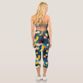 Farbige Kreisform Capri Leggings (Rückseite)