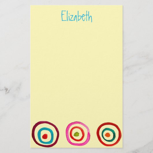 Farbige kreisförmige Regenbogenfarbe Briefpapier (Vorderseite)