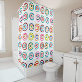 Farbige kreisförmige Regenbogenfarbe Duschvorhang (Beispiel)