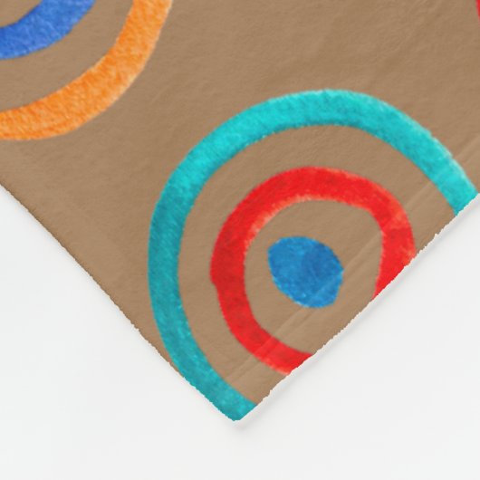 Farbige kreisförmige Regenbogenfarbe Fleecedecke (Ecke)