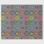 Farbige kreisförmige Regenbogenfarbe Geschenkpapier (Flach)