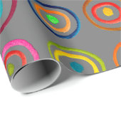 Farbige kreisförmige Regenbogenfarbe Geschenkpapier (Rolleneckpunkt)