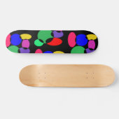 Farbige Kreismuster auf schwarz Skateboard (Horizontal)