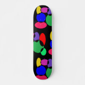 Farbige Kreismuster auf schwarz Skateboard (Vorne)