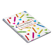 Farbige Kreuze und Herz-Muster Notizblock (Rechte Seite)
