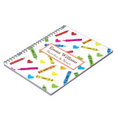 Farbige Kreuze und Herz-Muster Notizblock (Linke Seite)