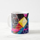 Farbige Kristalle, abstrakter Hintergrund Kaffeetasse (Vorderseite Links)