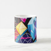 Farbige Kristalle, abstrakter Hintergrund Kaffeetasse (Mittel)