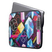 Farbige Kristalle, abstrakter Hintergrund Laptopschutzhülle (Vorderseite Links)