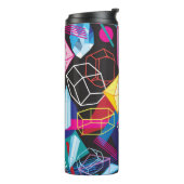 Farbige Kristalle, abstrakter Hintergrund Thermosbecher (Nach links gedreht)