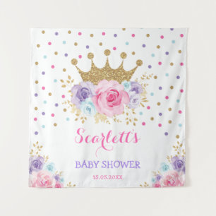 Farbige Kronprinzessin Royal Baby Shower Mädchen Wandteppich