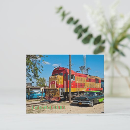 Farbige Kuba Postkarte (Stehend Vorderseite)