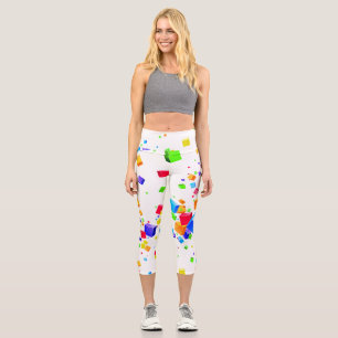 Farbige Kuben 1 Capri Leggings