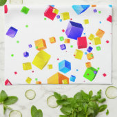 Farbige Kuben 1 Geschirrtuch (Gefaltet)