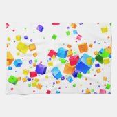 Farbige Kuben 1 Geschirrtuch (Horizontal)