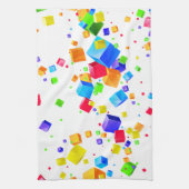 Farbige Kuben 1 Geschirrtuch (Vertikal)