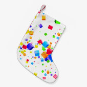 Farbige Kuben 1 Kleiner Weihnachtsstrumpf (Vorderansicht (hängend))