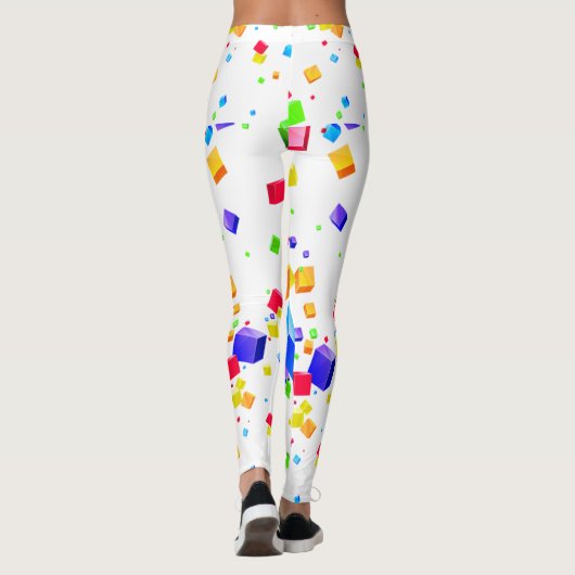 Farbige Kuben 1 Leggings (Rückseite)