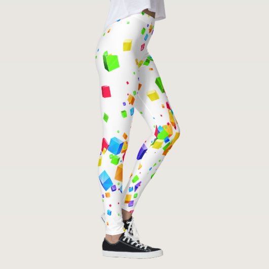 Farbige Kuben 1 Leggings (Rechts)