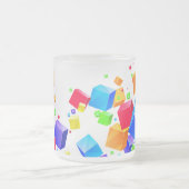 Farbige Kuben 1 Mattglastasse (Mittel)