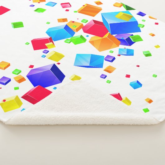 Farbige Kuben 1 Sherpadecke (3/4)