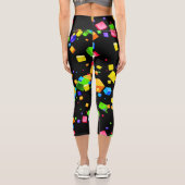 Farbige Kuben 2 Capri Leggings (Rückseite)