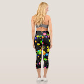 Farbige Kuben 2 Capri Leggings (Rückseite)