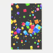 Farbige Kuben 2 Post-it Klebezettel (Vorderseite)
