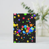 Farbige Kuben 2 Postkarte (Stehend Vorderseite)