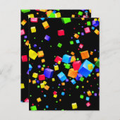 Farbige Kuben 2 Postkarte (Vorne/Hinten)