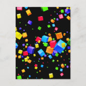 Farbige Kuben 2 Postkarte (Vorderseite)