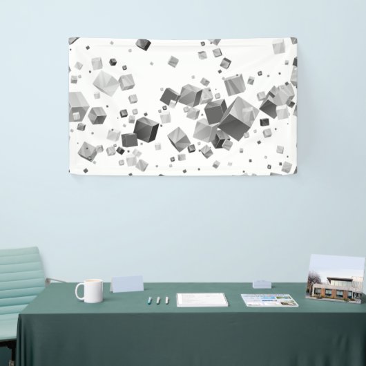 Farbige Kuben 3 Banner (Messeveranstaltung)